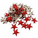 50Pcs Red Metal Star Studs Rivet Claw Nailheads Leathercraft Studs for Craft