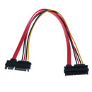 SATA (7+15) 22Pin Male To Female 12Inches (30CM) Data and Power Combo Extension