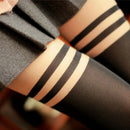 Sexy Women Nude Top Temptation Sheer Mock Suspender Tights Pantyhose Stocking Bj