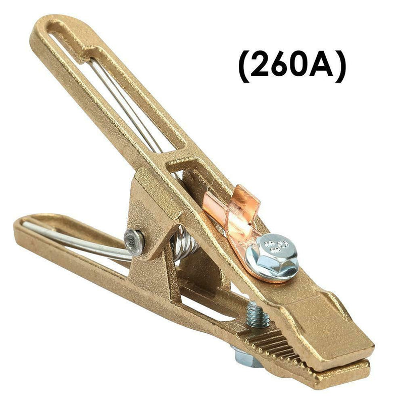 Brass Welding Manual Welder Arc Earth Ground Cable Copper Grip Clip Clamp 260A