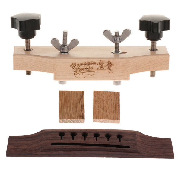 DIY Guitar Bridge Clamp with Rosewood Bridge for Acoustic Guitar Repair Tool
