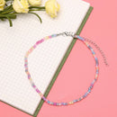 Boho Fashion Women Choker Colorful Beads Chain Women Charm Necklace Jewelry Gift