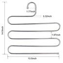 4PCS  Pants Hanger Rack S-type 5 Layers Clothes Belt Hanger Space Saving Sto Gw