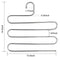 4PCS  Pants Hanger Rack S-type 5 Layers Clothes Belt Hanger Space Saving Sto Gw