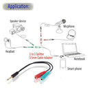 2 in 1 Splitter 4 Pole 3.5mm Audio earphone headset to 2 female jack Headph