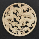 Wall Lamp Wooden Sculpted Dragon Flying Closet Door Carpentry Accessory (20