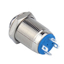 IP65 12V 12mm Waterproof LED Panel Warning Indicator Light Lamp~Blue Lights