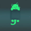 Glow In The Dark Stickers Luminous Kids Bedroom Nursery Wall Decals Cat