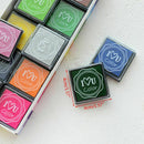 Children's Finger Painting Ink Mat Mud DIY Square Color 20 Color Stamp Seal Set
