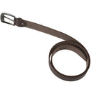 Simple Men Casual Waistband PU Leather Belt Smooth Buckle Belt, Coffee
