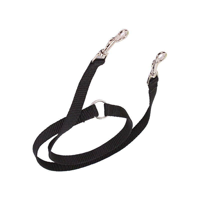 Double Head Pet Leash Traction Rope (black)