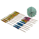 24 Mixed Paper Cocktail Umbrellas Parasols Party Drinks