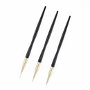 Pointed Nail Art Pen Crystal Carved UV Gel Pen Nail Decoration Tool (Black) A