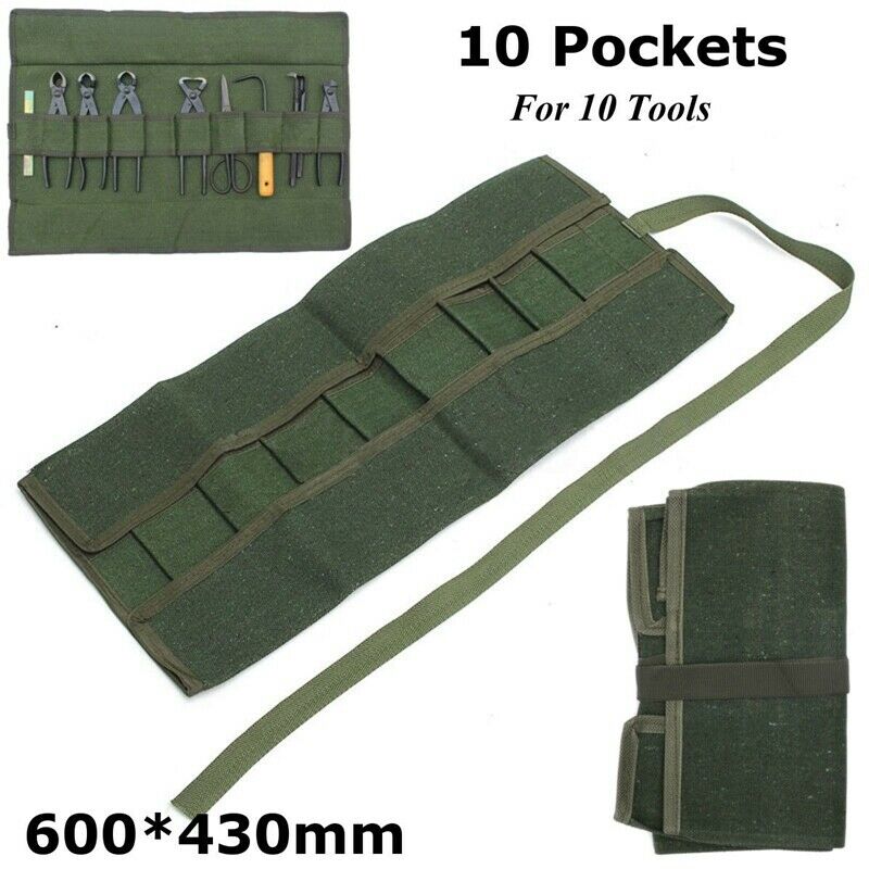 600x430Mm Japanese Bonsai Tools Storage Package Roll Bag Canvas Tool Set Ca