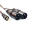 1.5M Adapter Cable Dual XLR Male To 3.5mm Jack For Digital Audio Player
