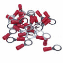 25pcs Insulated Crimp Ring Terminal Wire Connector 22-16AWG M6