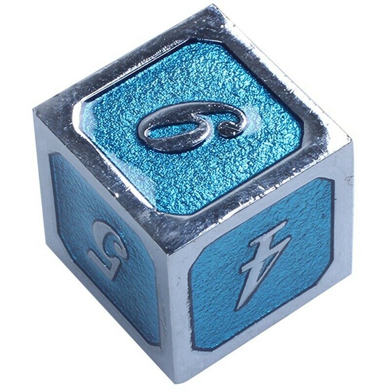 Rpg Dice Metal Dnd Polyhedral Sets Dados Dungeons And Dragons Aluminum Blue N1D9