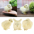 Set of 3 Mini Cute Simulation Yellow Chicken Toys, Sound Plush Chicken Animal