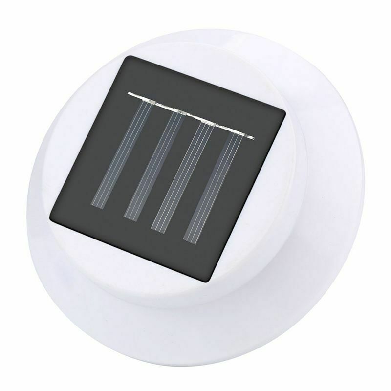 4 Led Solar Powered Gutter Light Outdoor/Garden/Yard/Wall/Fence/Pathway Lam