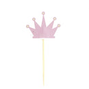 24X handmade head cupcake toppers crown heart cake party supplies BX