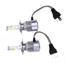 2pcs COB H4 55W 4600LM LED Headlight Kit Hi/Lo Beam Power Head Fog Bulbs 6000K