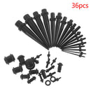 36PCS 1.6-10mm Ear Tunnel Plug Dehner Extending Rod Expander Set Expander JR