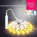 2m 120LED Strip Light 6V PIR Motion Sensor Cabinet Lamp Tape (Warm Light) A