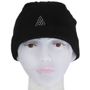 Unisex Men Women Classic Star Rhinestone Slouch Beanie Cap Cotton Hat Black