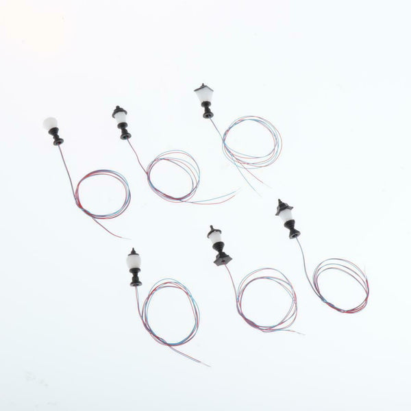 10Pcs 1: 100 Mini DIY Modeling Street Lamps Lamppost LED Lamps Lights Lighting
