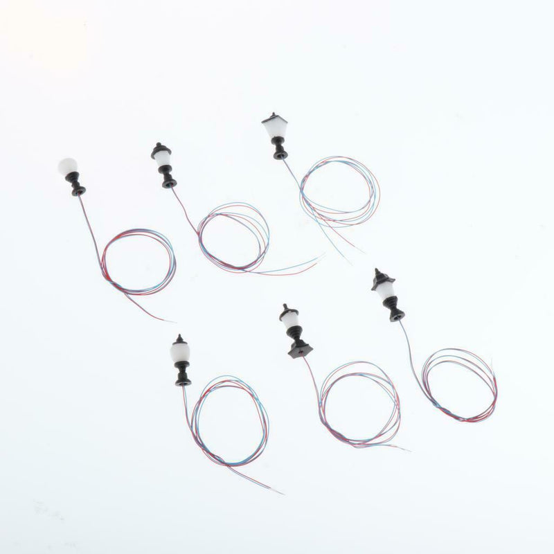10Pcs 1: 100 Mini DIY Modeling Street Lamps Lamppost LED Lamps Lights Lighting