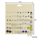 30 Pairs Alloy Stud Earrings Fashion Korean Stud Earrings for Women men Girls