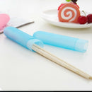 1 Pcs Plastic Toothbrush Case Outdoor Travel Toothbrush Box Color Random J7U6