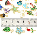 30Pcs/Set Mixed Enamel Charms Pendants  Craft DIY Jewelry Making Findi3C
