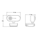 Rotatable USB 2K 1080P Webcam w/ Mic Microphone Camera for Desktop Studying