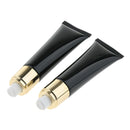 2Pcs Empty Foundation Pump Squeeze Bottle Makeup Liquid Container Tube Black,
