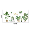 Tropical Palm Leaves Wall Stickers Home Decor Living Room Decorative Sticke