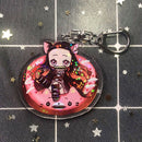 6pcs Cartoon Anime Keychain Pendant Blade of Ghost Key Ring Kids Fans Gift A