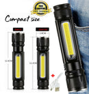 50000LM LED Flashlight Rechargeable Zoomable T6 COB Torch Side Magnet Work Light