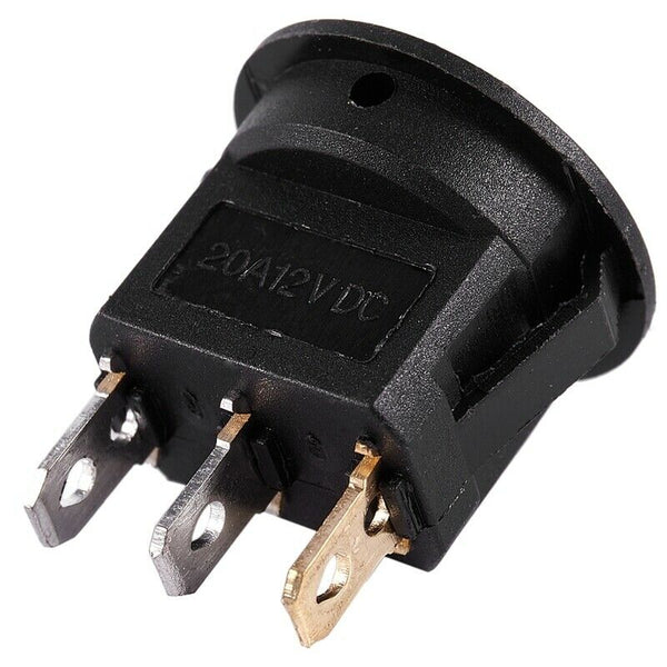 12V LED Inverter Rocking Rocker Switch ROUND SPST ON-OFF for BOAT Car blue