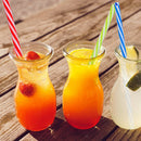 25x Colorful Reusable Hard Plastic Jar Straws+1x Brush Home Party Tableware