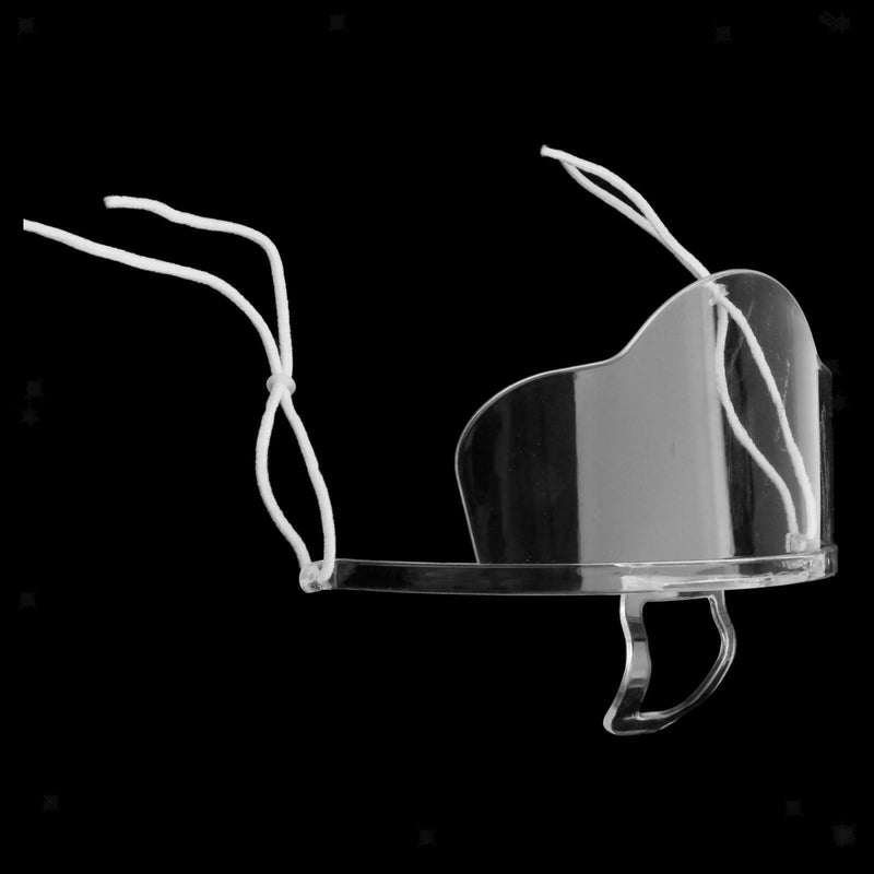 10 Pieces Transparent Mouth Shield Sanitary Mouth Cover for Restaurant Hotel