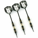 3x 18g Soft Tip Dart Black Coated Barrel Plastic with Flights Solid Brass I E8V3
