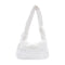 Women Fluffy Shoulder Bag Solid Plush Handbags Female Winter Totes (White)