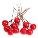100X Mini Artificial Flower Christmas Red Berry Holly Branch Wedding Party Decor