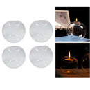 4pcs Glass Globe Ball Shape Candle Holder Glass Terrariums Indoor Desktop Decor