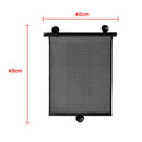 2 Pcs Car Side Window Baby Sun Shade Retractable Shield Cover Roll Curtain Visor