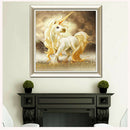 5D DIY Crystal Diamond Embroidery Cross Stitch Unicorn Paintings Craft Decor  OZ