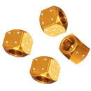 4x Metal Dice Bike Car Motorcycle ATV Tyre Tire Wheel Valve Dust Caps Cover