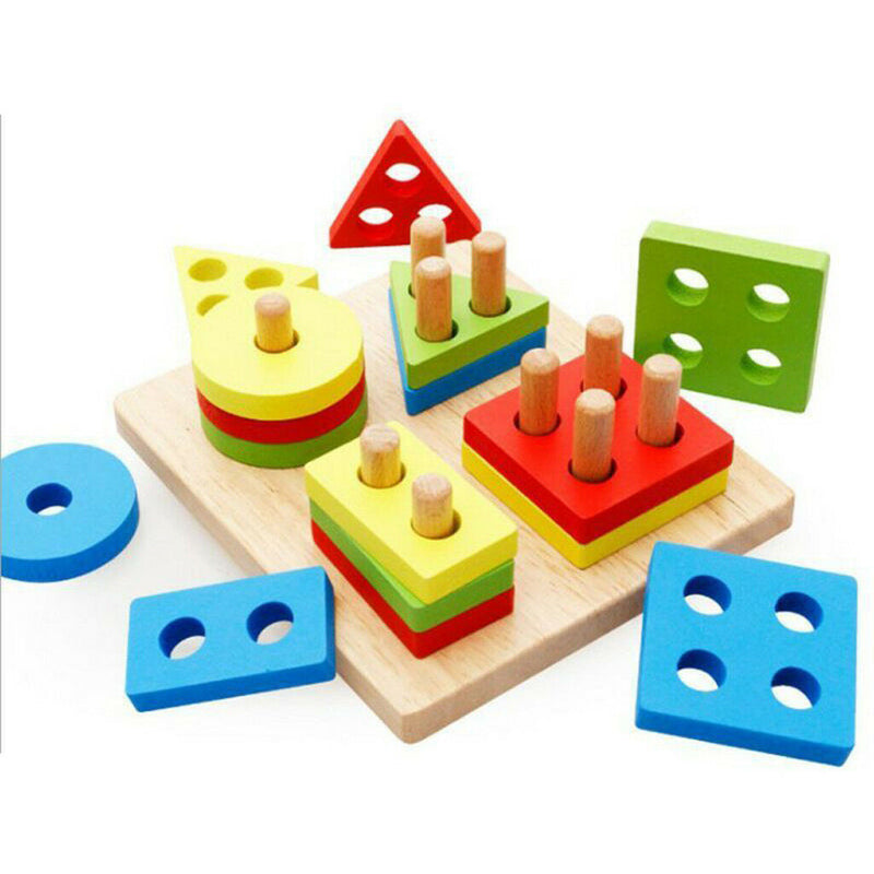 Bird Puzzle Block Chew Educational Toys Cockatiel Parakeet Parrot Train Tool