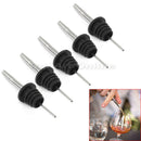 5 Pcs Liquor Spirit Pourer Free Flow Wine Bottle Pour Spout Stopper New